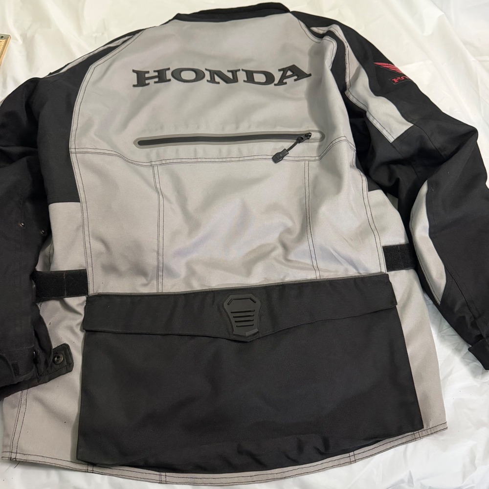 Honda Mens Adventure Touring Motorcycle Jacket CE Armor Removable Liner Black L